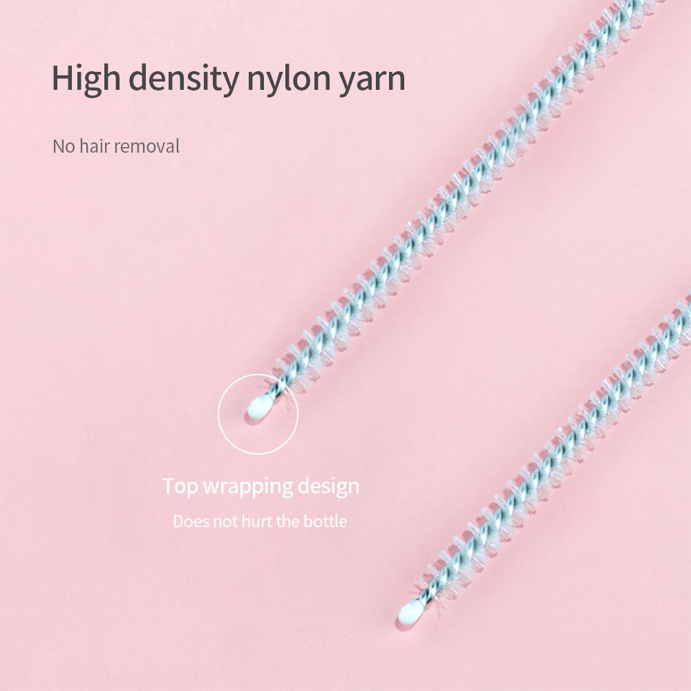 AIKOKY Sikat sedotan stainless/Pembersih Dot Bayi