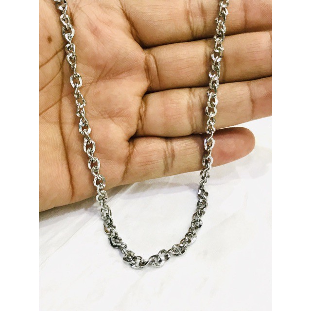 Kalung rodium / kalung cowok panjang 60cm