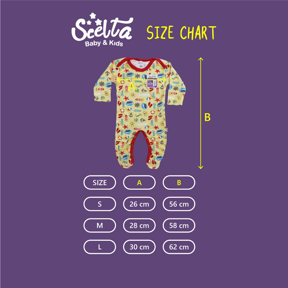 Jumpsuit Bayi Katun Panjang Katun Kaki Tutup Scelta Kids Ori