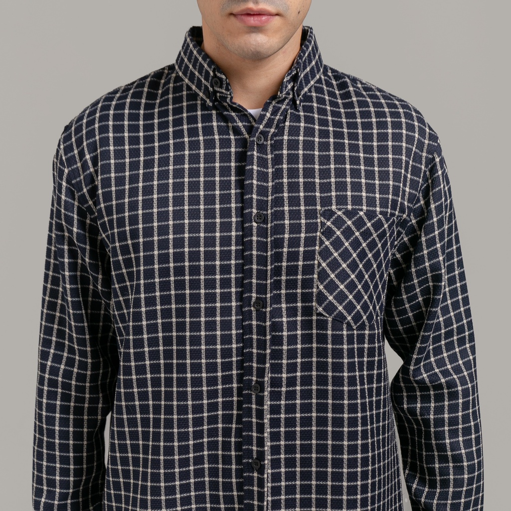 ORCA Brooks Basic Shirt Navy Checkered