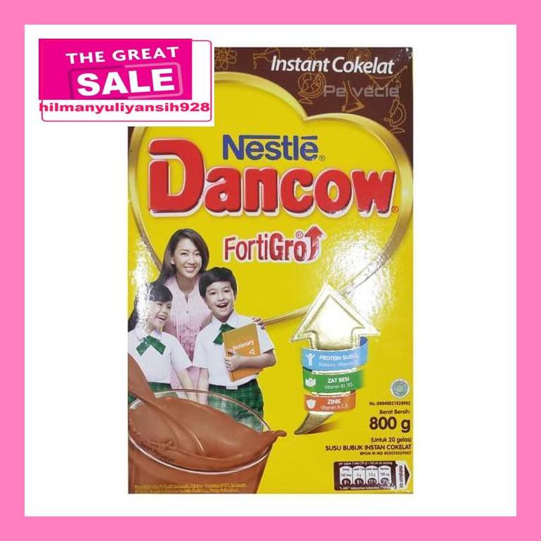 

02T4Dpsum Dancow Instant Fortigro Susu Bubuk Cokelat 800 Gram S30Ytd50