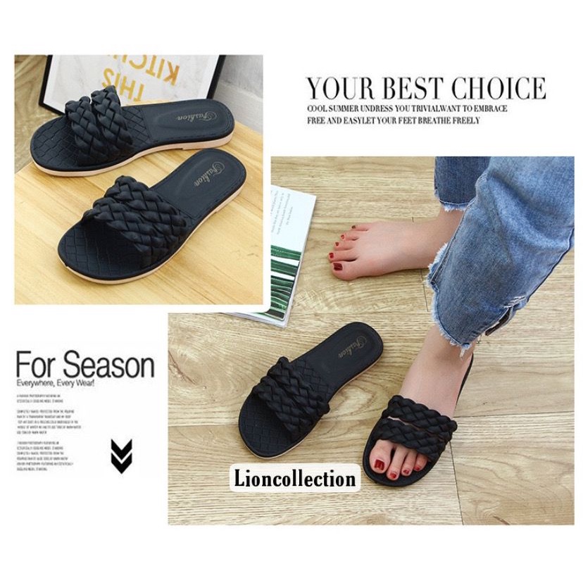 NEW Sandal Flat Jelly Kepang ZIVA /Sandal import 2063