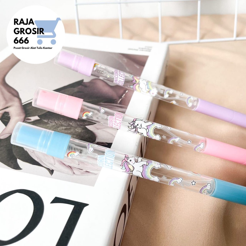 

RajaGrosir666 Pulpen Parfum batang Unicorn bisa isi 10 ml Botol parfum decant vial isi ulang pewangi pena pen lucu