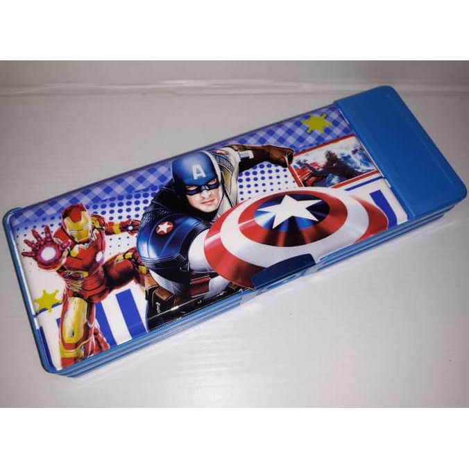 

Termurah Kotak Tempat Pensil + Rautan + Lampu Belajar Karakter "Captain America Offic