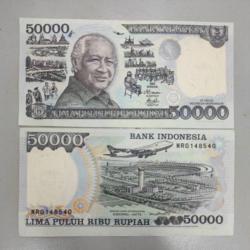 UANG KERTAS SUHARTO 50.000 RUPIAH TAHUN 1995