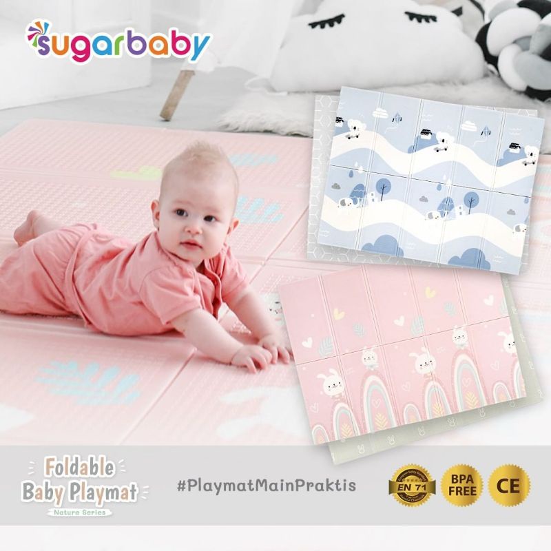 Sugarbaby / Sugar Baby Foldable Baby Playmat murah (Nature Series) / Playmat Lipat Anak / Karpet Lipat Bayi / Matras Bayi