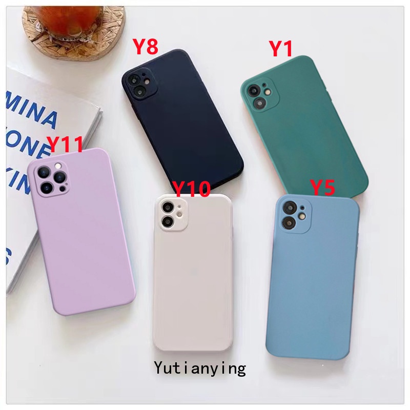 Casing Soft TPU Case For Vivo Y20s G Y12A Y15S Y15A Y11s Y20A Y20G Y30G Y21 2021 Y33S Y21S Y12 Y20 Y20I Y20S Y50 Y30 Y30I Y12i Y12S Y53S Y11 Y51A Y31 2021 Y53 Y51 Y91C Y17 Y15 Y91 Y93 Y95 Soild Color Camera Protector Phone Cover