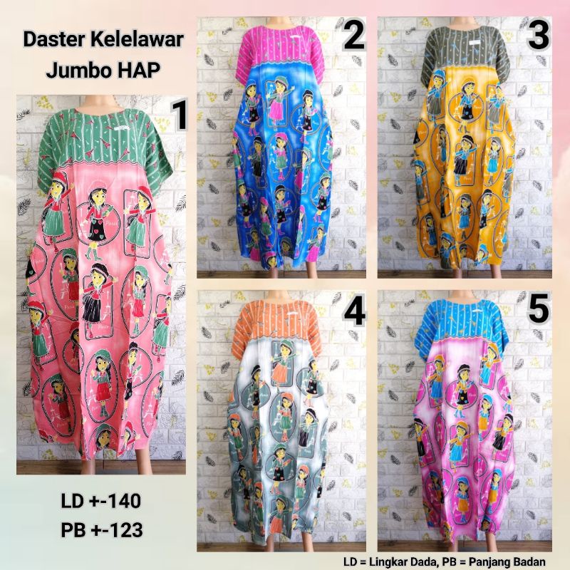 DASTER KELELAWAR JUMBO HAP LOWO BIGSIZE ADEM niknik + BU TEJO EIFEL