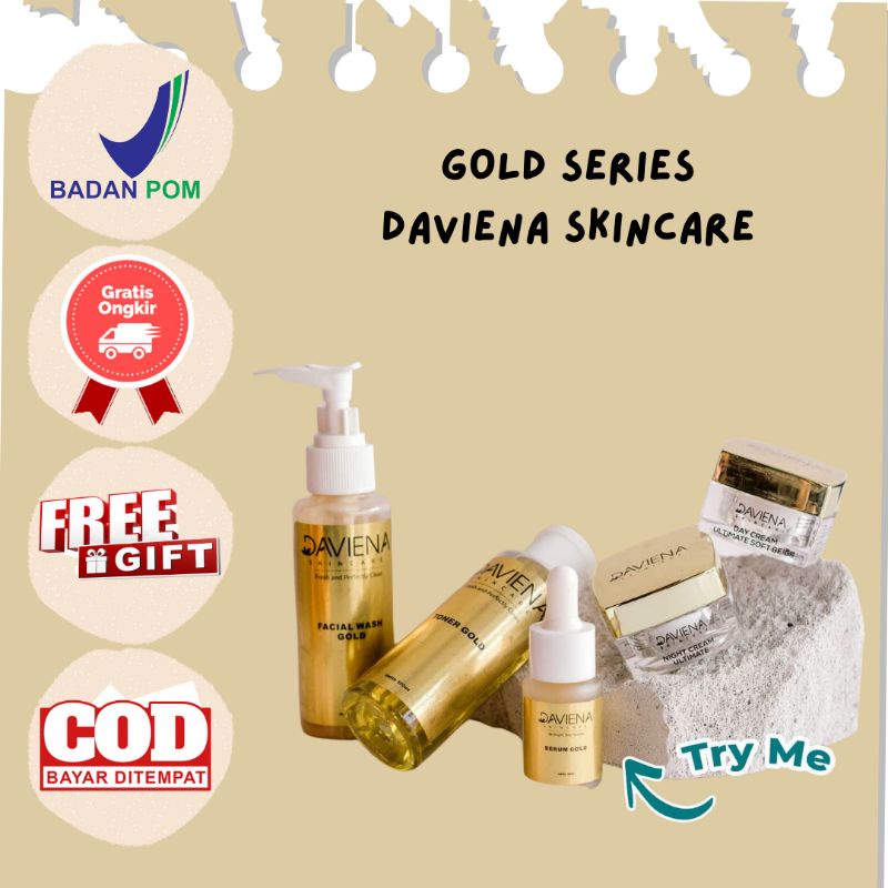 DAVIENA SKINCARE GOLD SERIES | DAVINA SKINCARE BPOM | SKINCARE FLEK HITAM