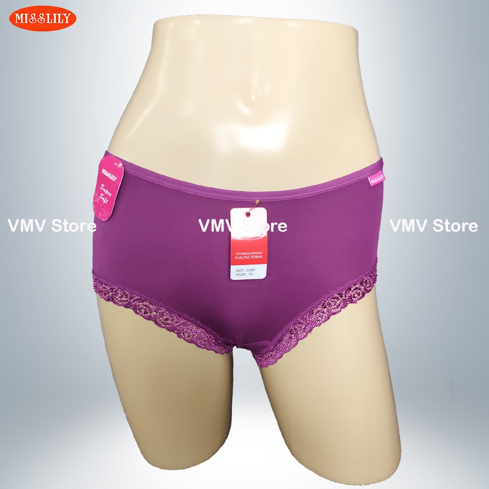 CD Wanita Super Soft Misslily 3399 Celana Dalam Perempuan Renda M L XL XXL XXXL Lace Miss Lily Origi