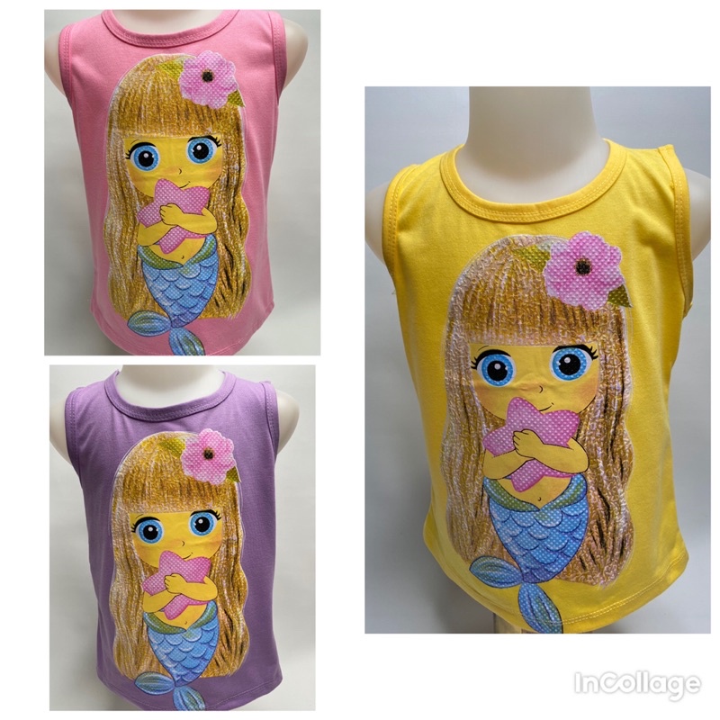 Singlet anak perempuan-singlet MERMAID 1-10 tahun