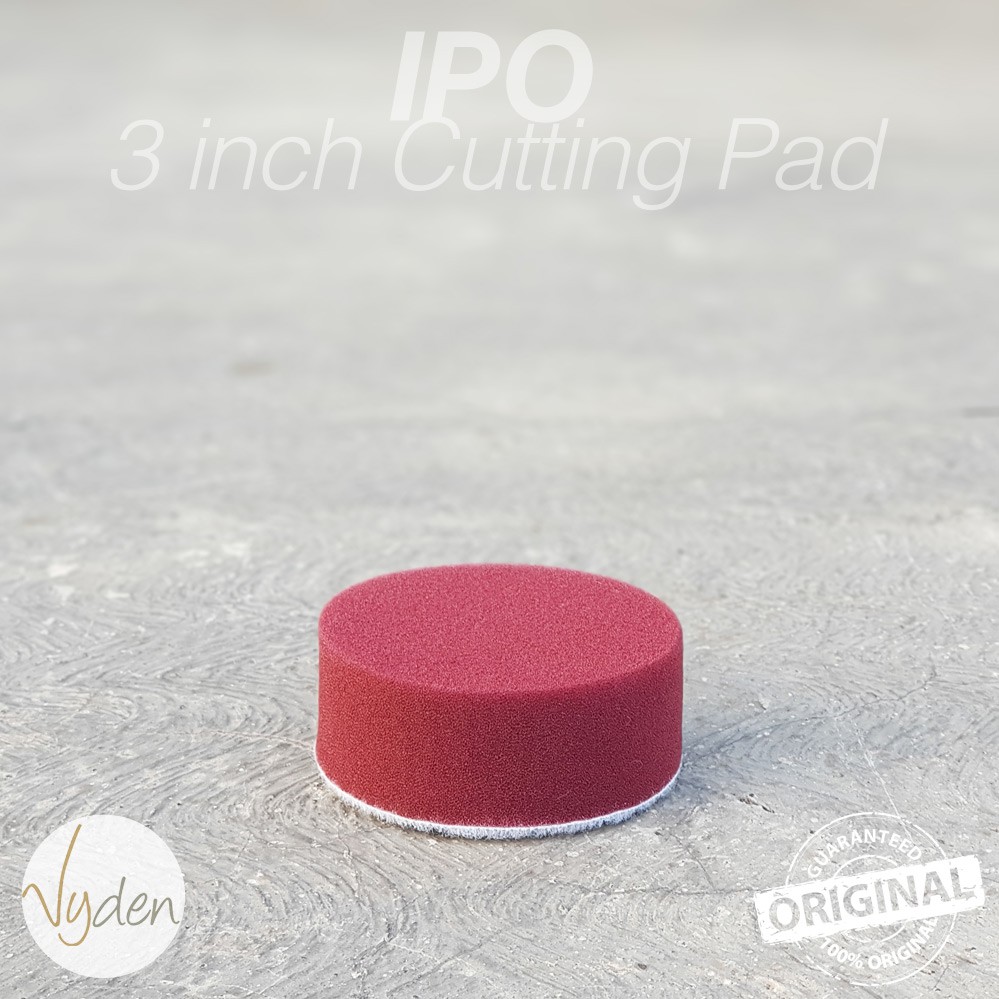 IPO Maroon Compounding Cutting Pad 3 inch Flat Kompon Kasar Busa Poles Mobil MURAH