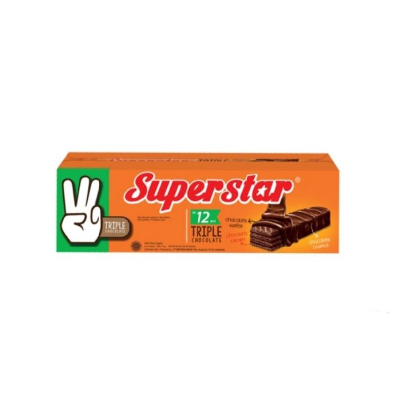 

Roma Superstar Wafer Triple Chocolate Coklat Box Isi 12Pcs 12 Pcs