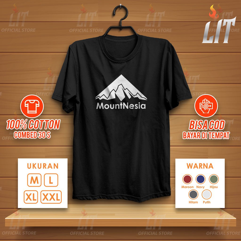 Kaos Outdoor Mountnesia Kaos Pendaki Gunung Kaos Gunung Baju Outdoor Hiking Premium Distro