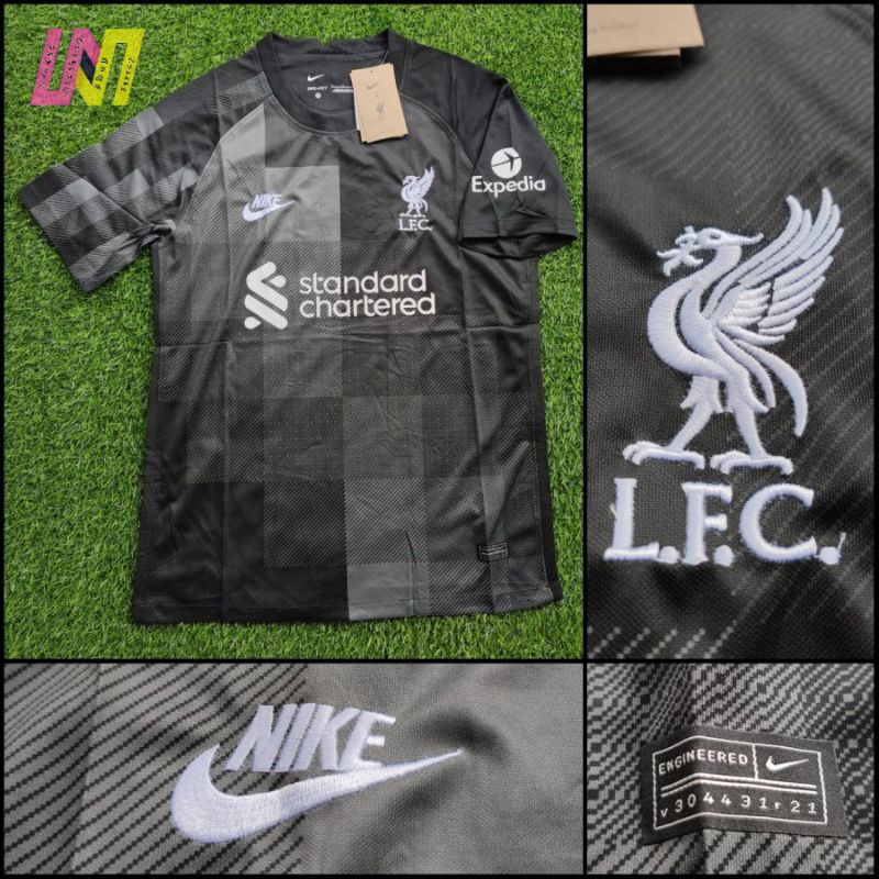 Jersey liverpool GK kiper hitam 2021 2022 grade ori import