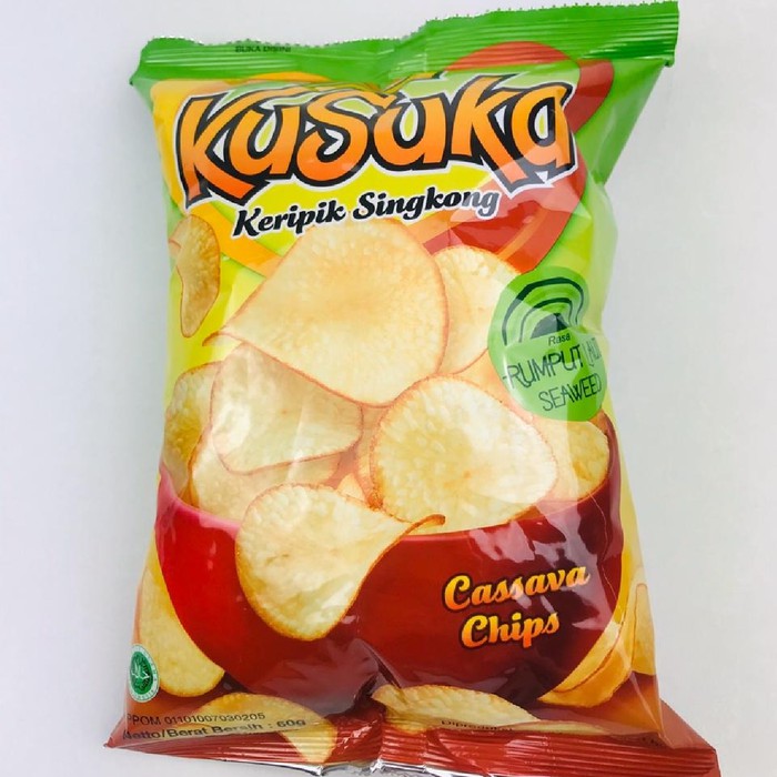 KUSUKA KERIPIK SINGKONG RASA RUMPUT LAUT 60g | Shopee ...