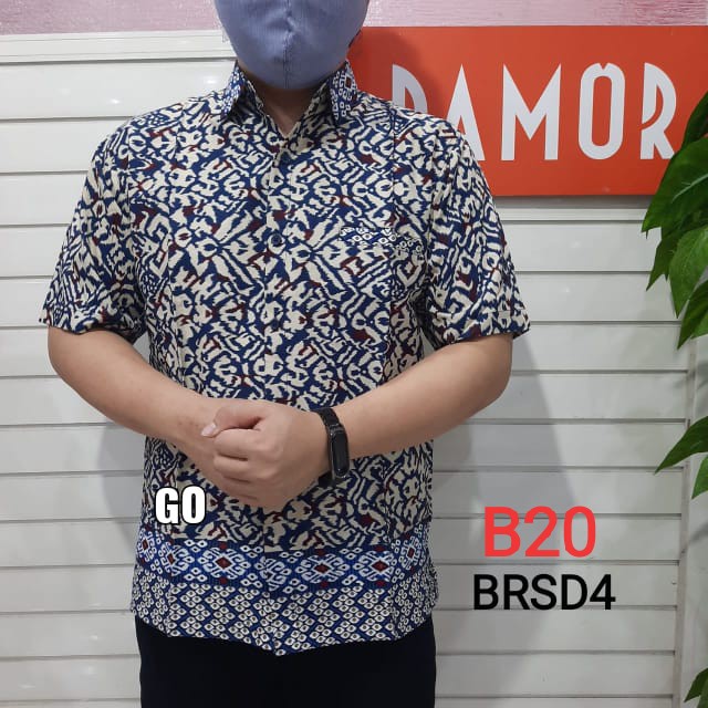 gof BRSD DAMOR (CRESSIDA) KEMEJA BATIK Cowok Pakaian Pria Baju Batik Dewasa Lengan Pendek