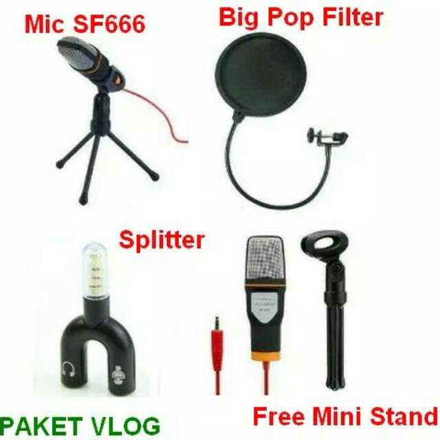 Paket Microphone Condenser SF 666