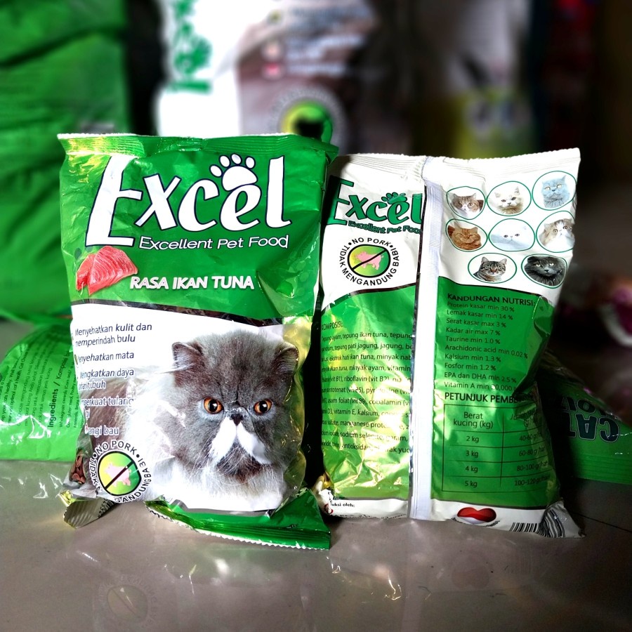 EXCEL DONAT 500GR PAKET 10 KG MAKANAN KUCING - Excel donat tuna - GRAB-GOJEG