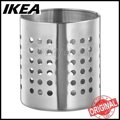 Tempat wadah tabung sendok garpu,Cutlery stand stainless,13.5cm ikea