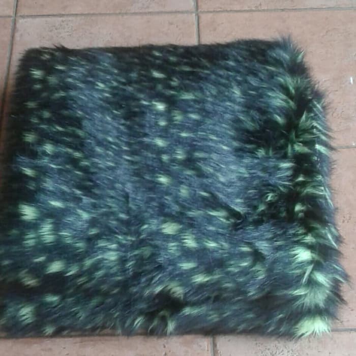 kain/bahan karpet bulu pendek korea hitam