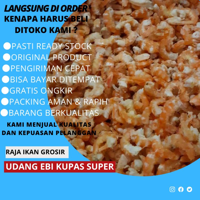 

UDANG EBI KUPAS SUPER 500 GRAM BESAR MURAH BAGUS TERJAMIN