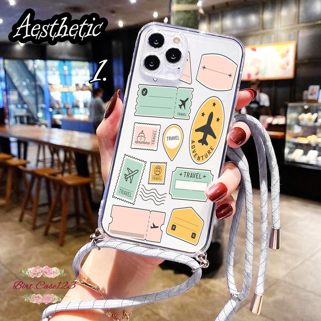 Softcase Slingcase Lanyard Bening AESTHETIC Samsung J2 J4 J4+ J6 J6+ J7 A72018 Core Pro Prime BC4404
