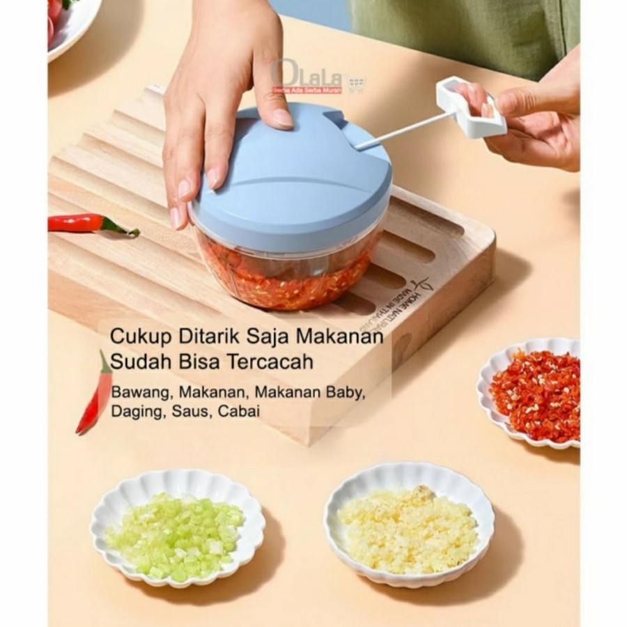 Mini Chopper Manual - Blender Manual Penggiling Bumbu Dapur Praktis