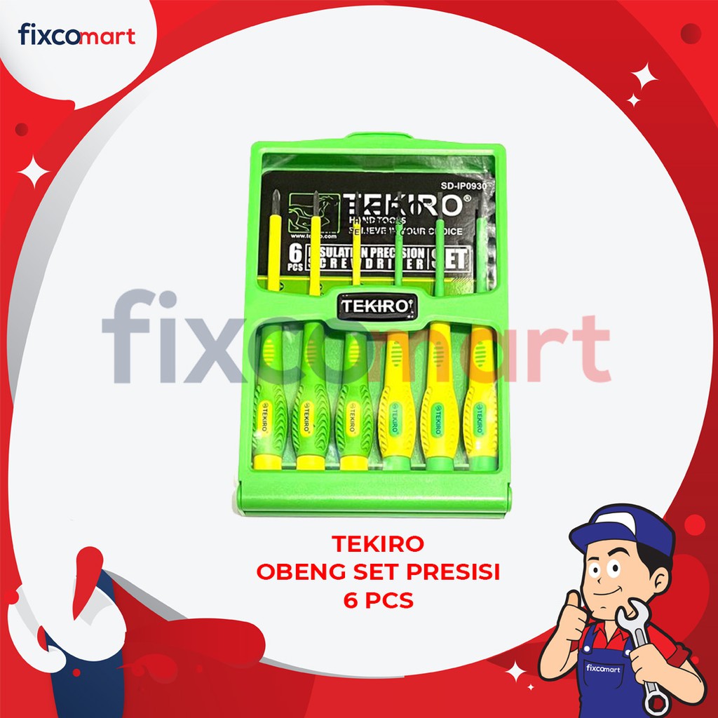 Tekiro Obeng Set Presisi 6 Pcs / Obeng Insulasi