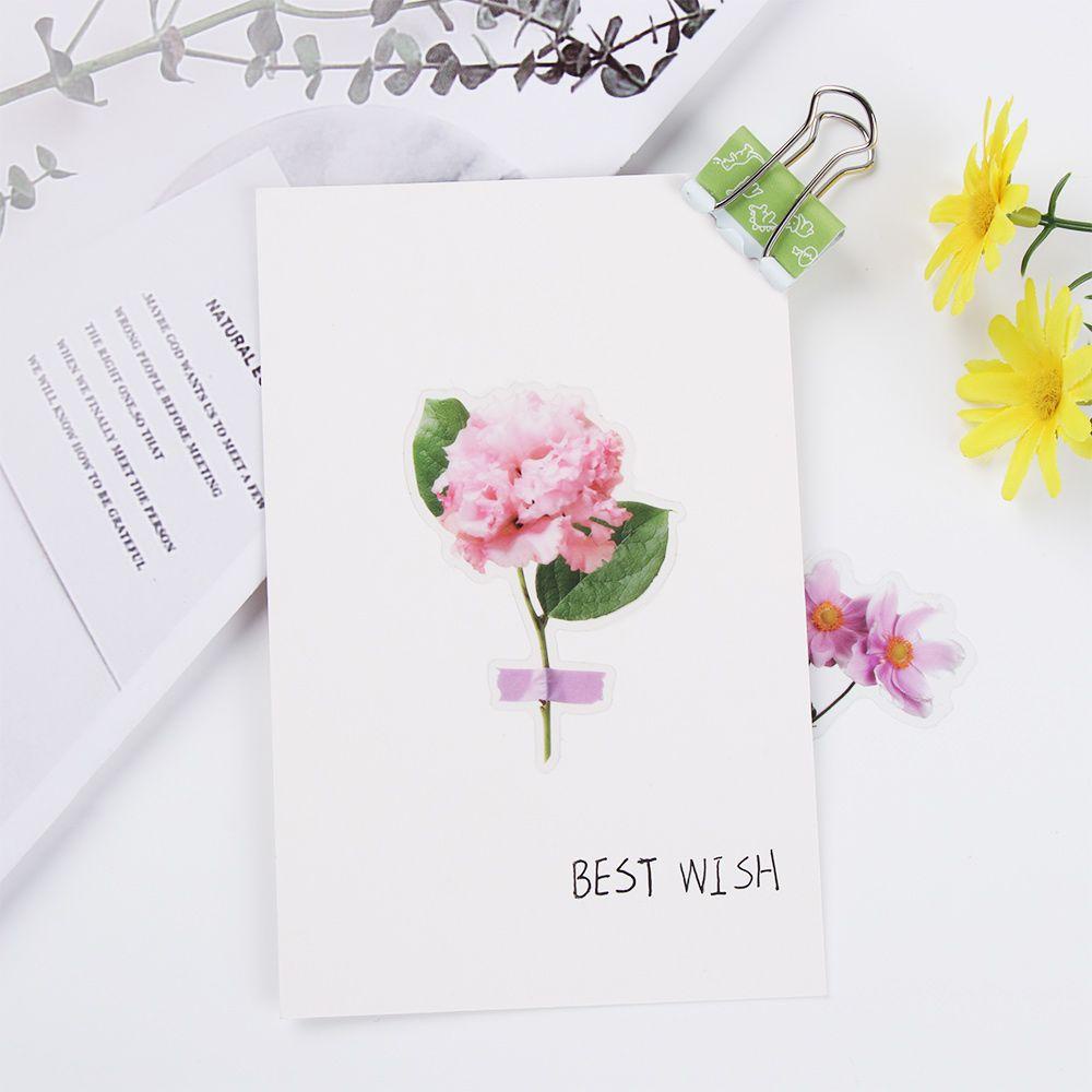 Solighter 40Pcs/Set Stiker Bunga Fresh School Diary Stationery Sticker