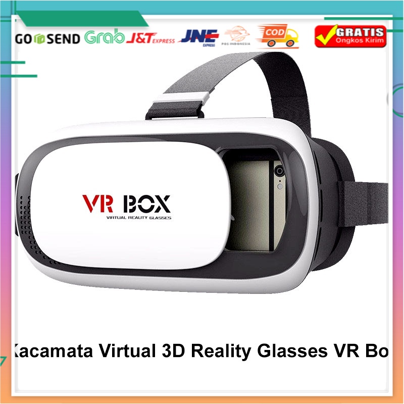 Virtual 3D Reality Glasses VR Box Smartphone / Kacamata 3D Cardboard 360 derajat BS Beautiful Store 