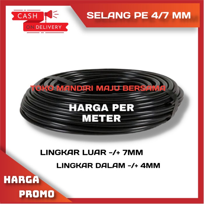 selang pe pvc 7 mm Hidroponik Sprayer Misting Fogger / Pe 4/7mm