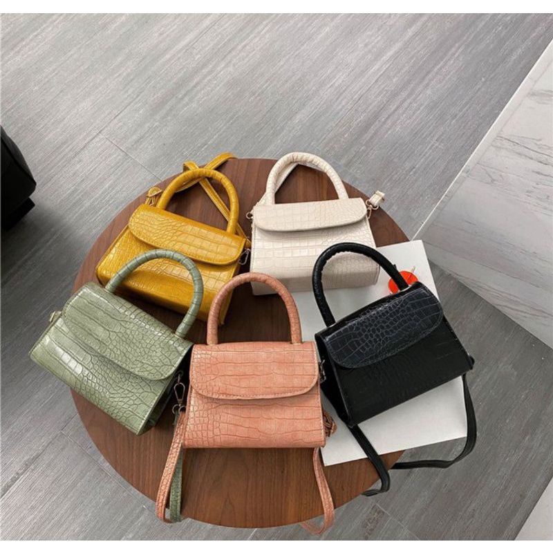 TAS SLEMPANG CROCO MIZU HANDLE KECE KOREAN BAG/SLING BAG MURCE-2