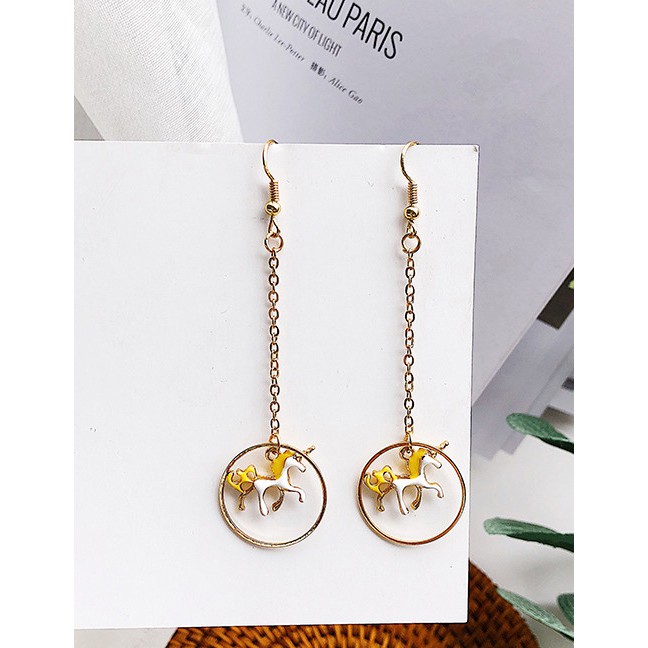 LRC Anting Gantung Fashion Round Shape Decorated E6616X