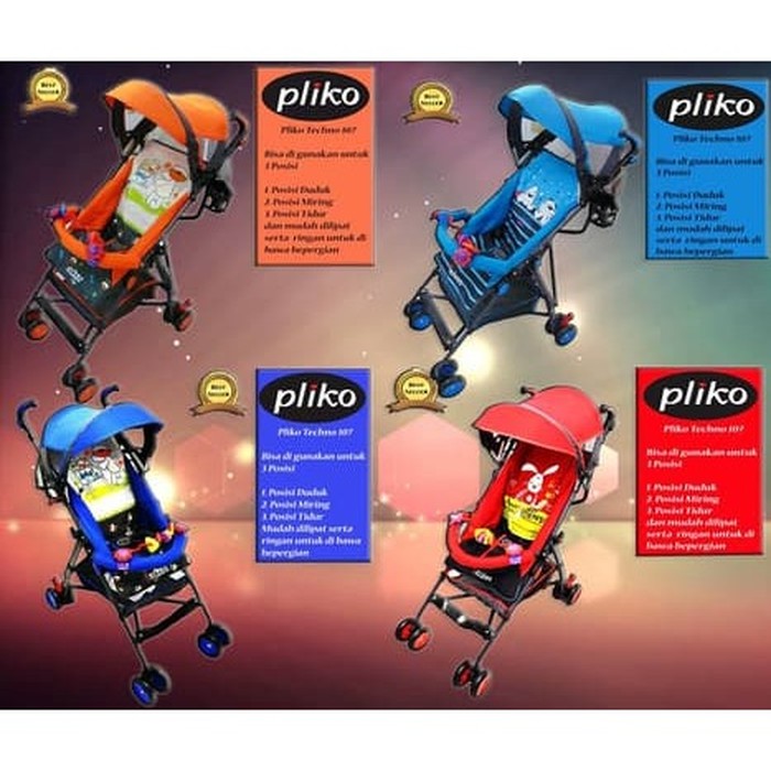 Makassar - Baby Stroller Pliko 107 Techno Buggy / Kereta Dorong Bayi Pliko Murah