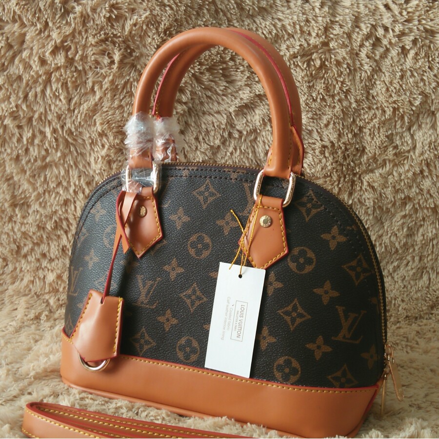Terbatas Tas Branded Lois Vuitton LV Alma Mono Monogram Mini Selempang Murah 25