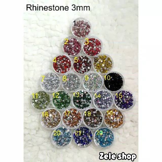 Rhinestone Blink / Gemstone Blink ukuran 3mmx