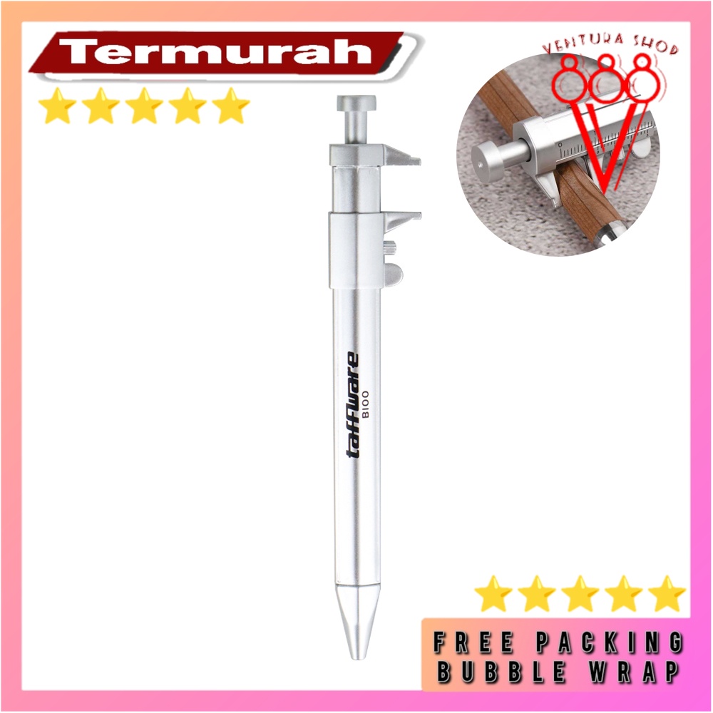 

Taffware Pena Pulpen Multifungsi Ballpoint Pen Caliber Measuring Tool Scale Ruler - B100