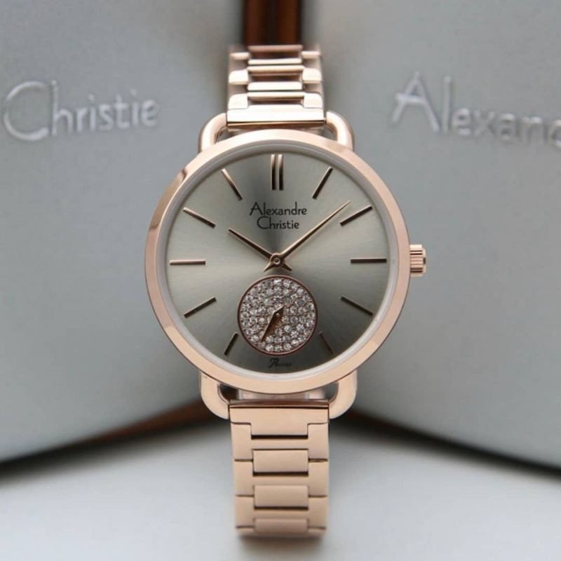 Jam Tangan Alexander Christie Wanita original rosegold ac2907