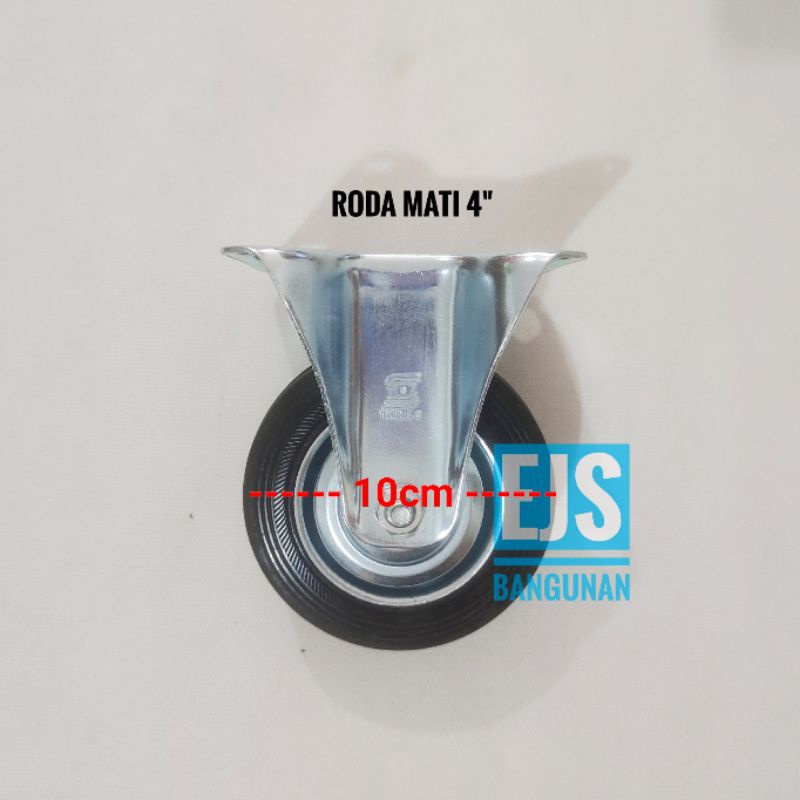 Roda Karet Mati 4" / Roda Troli / Roda Gerobak