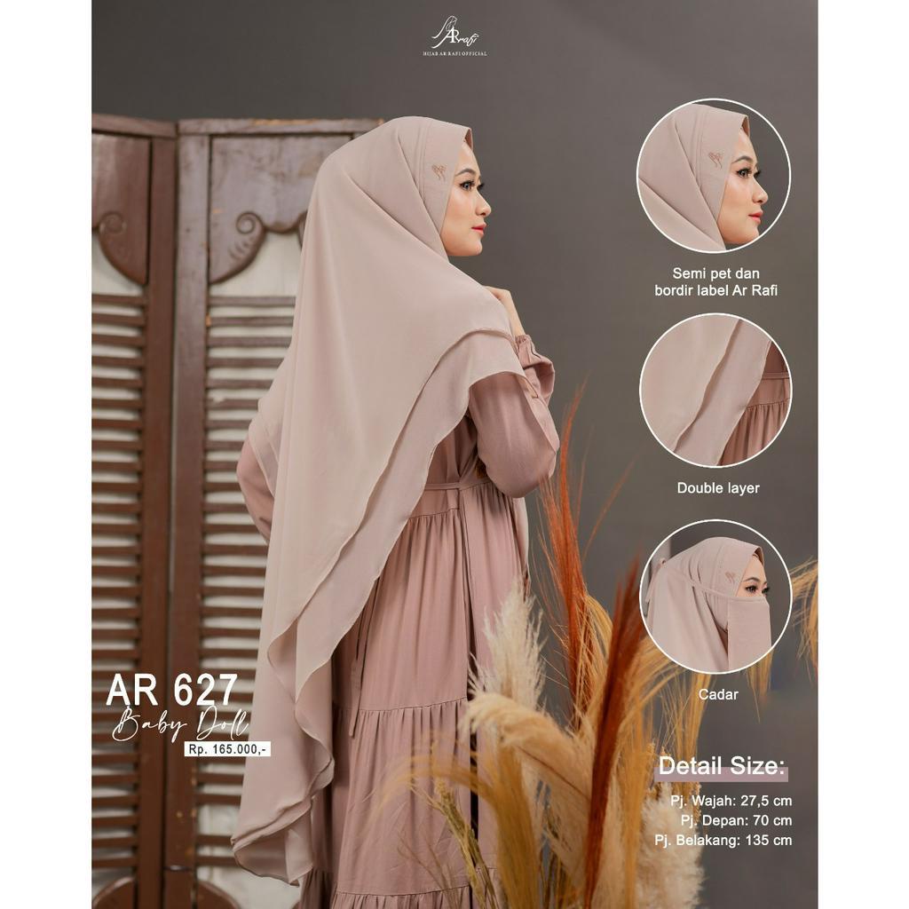 TERBARU DAN TERLARIS HIJAB KHIMAR CANTIK BY AR RAFI AR 627 BAHAN BABY DOLL