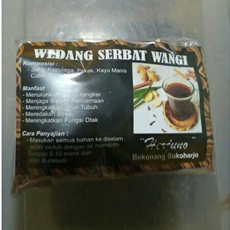 

Wedang Serbat Wangi 1 Pack isi 10 bungkus