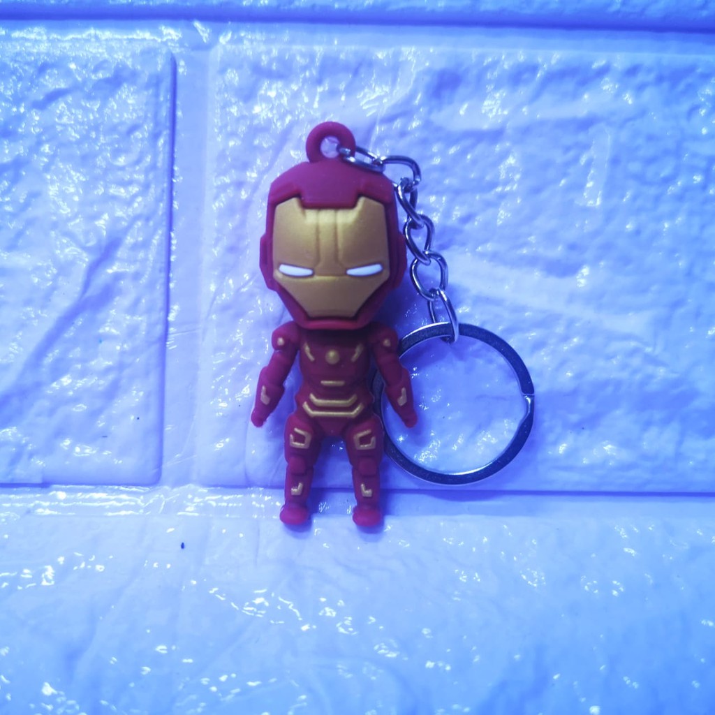 GANTUNGAN KUNCI UNIK KARAKTER /  SUPERHERO MARVEL AVENGERS / GANTUNGAN LUCU-Ironman