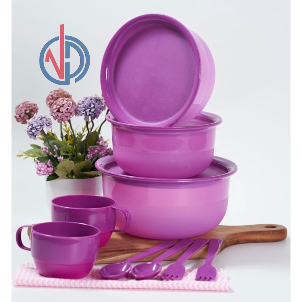 WADAH TEMPAT MAKAN 11 SET WARNA WARNI HARUMI PACKING DUS TERMURAH