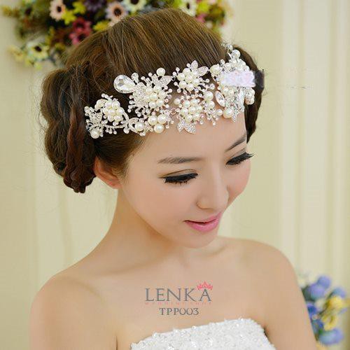 [SIAP KIRIM] HEADPIECE CRYSTAL MUTIARA AKSESORIS PERNIKAHAN PENGANTIN TPP003