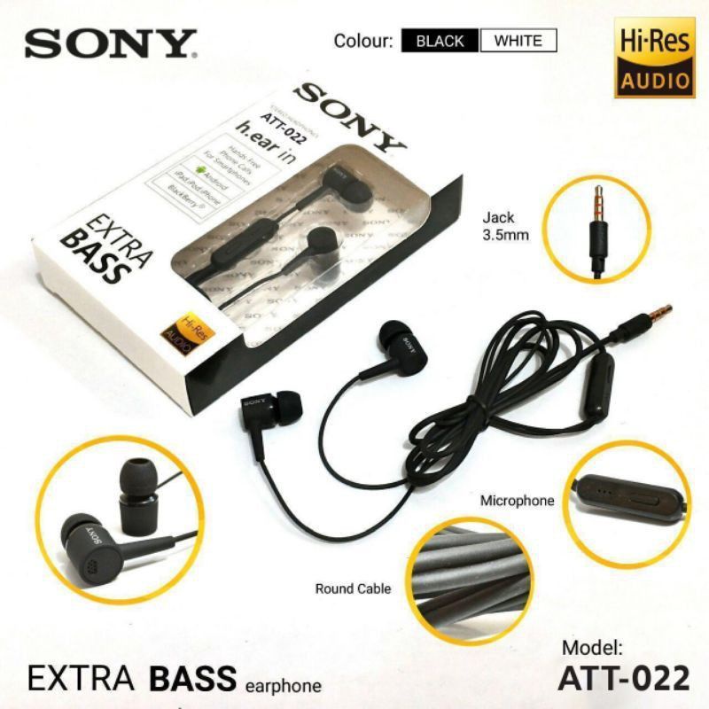 (ba) HF HEADSET HANDSFREE AT-022 EXTRA BASS KUALITAS MANTAP