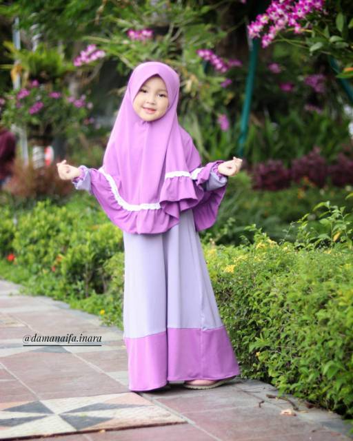 Salim moslem - BIG SALE!!! Gamis anak perempuan / Baju muslim anak perempuan jersey usia 1-10 tahun