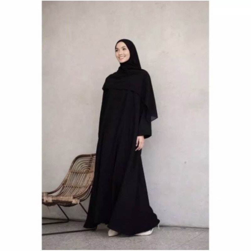 GAMIS ABAYA SYAR’I POLOS (RESLETING DEPAN BUSUI) DRESS MUSLIM HARGA MURAH