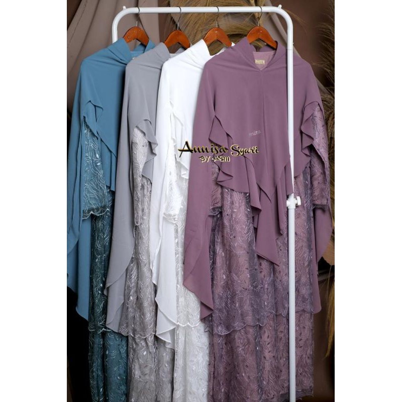 Gamis Set Syari Brokat Annisa Syar'i by ASM