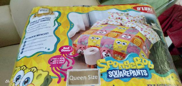1kg Uk 160 /180 Sprei Sprey Rumbai Kintakun Dluxe Spongebob Black